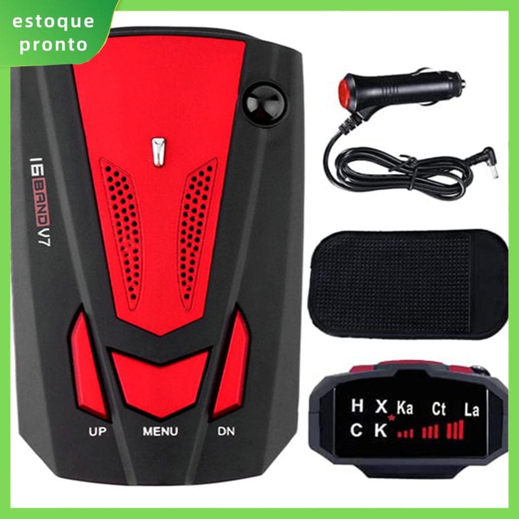 Detector De Radar Max 800m Velocidade De Longo Alcance Com Prompt De Voz Cidade/Modos Rodoviários SHOPSKC9561