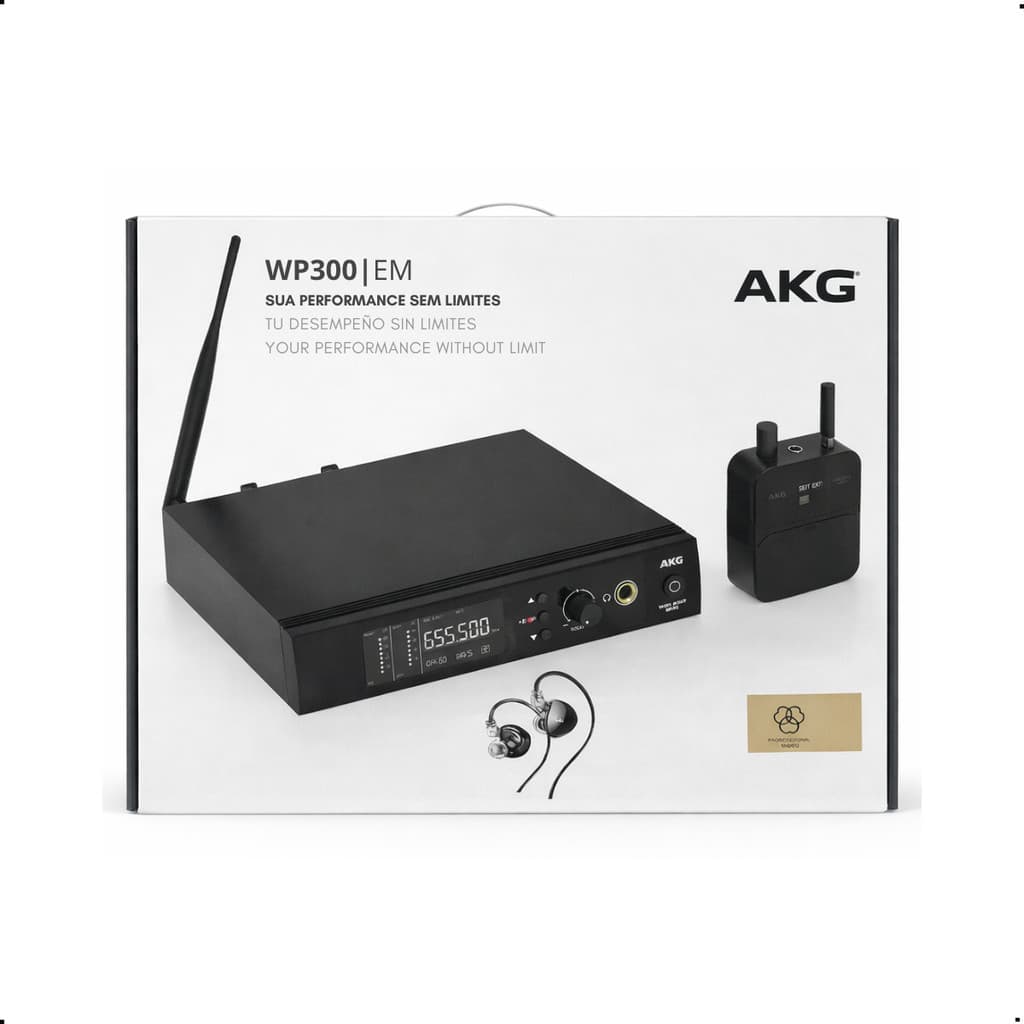 In Ear Monitor de Palco Sem Fio  AKG WP300 Com Fone Incluso