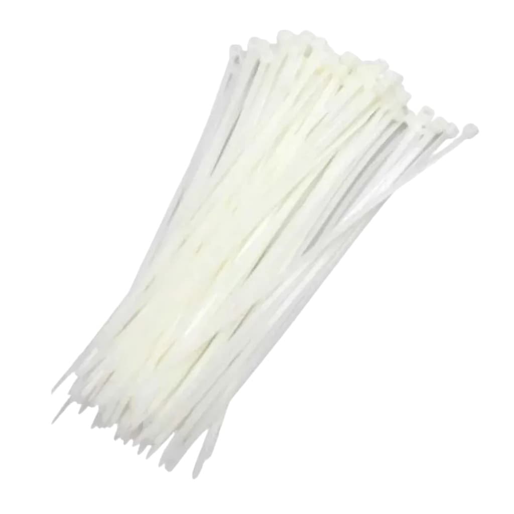 1000 Unidades Abraçadeira de Nylon Enforca Gato 4,8 MM X 250 MM Branca