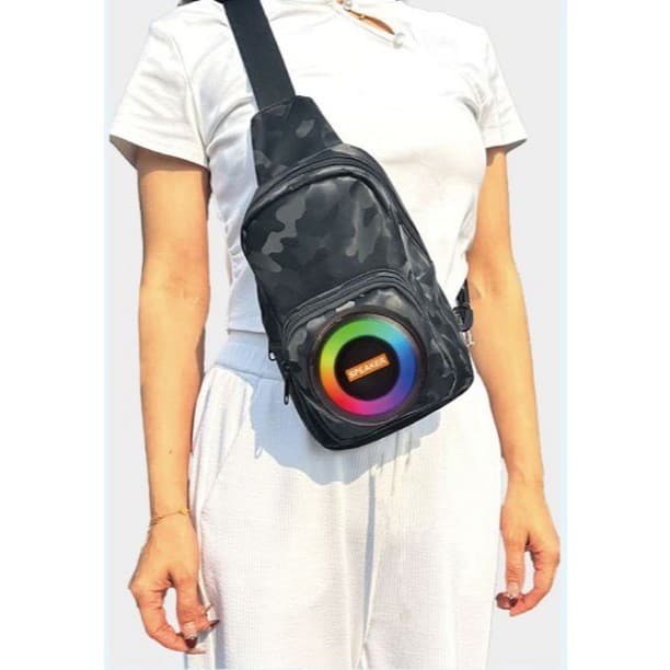 Bolsa Transversal Bluetooth com Caixa de Som Integrada | Bolsa Musical Portátil para Uso Diário
