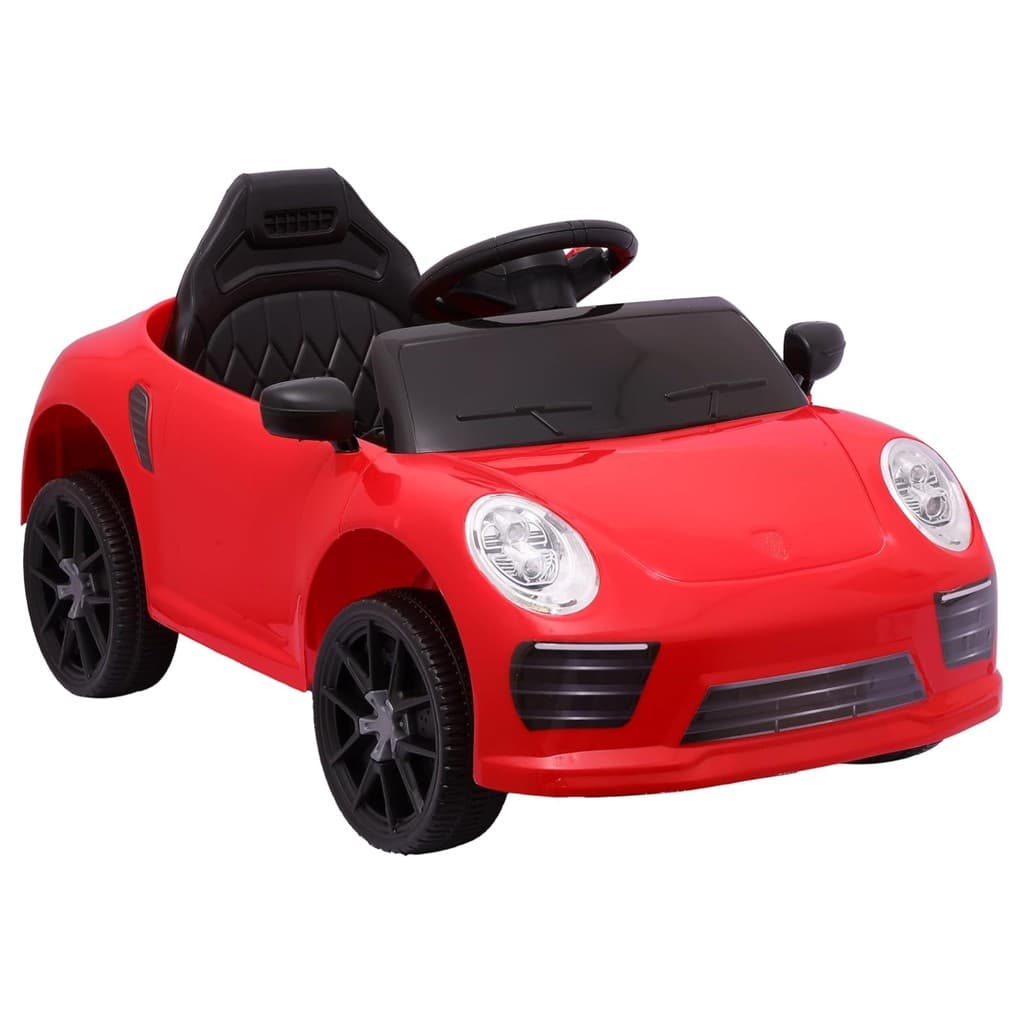 Carro Elétrico Infantil 6V Vermelho com Controle Remoto Luz Som e Cinto Zippy Toys