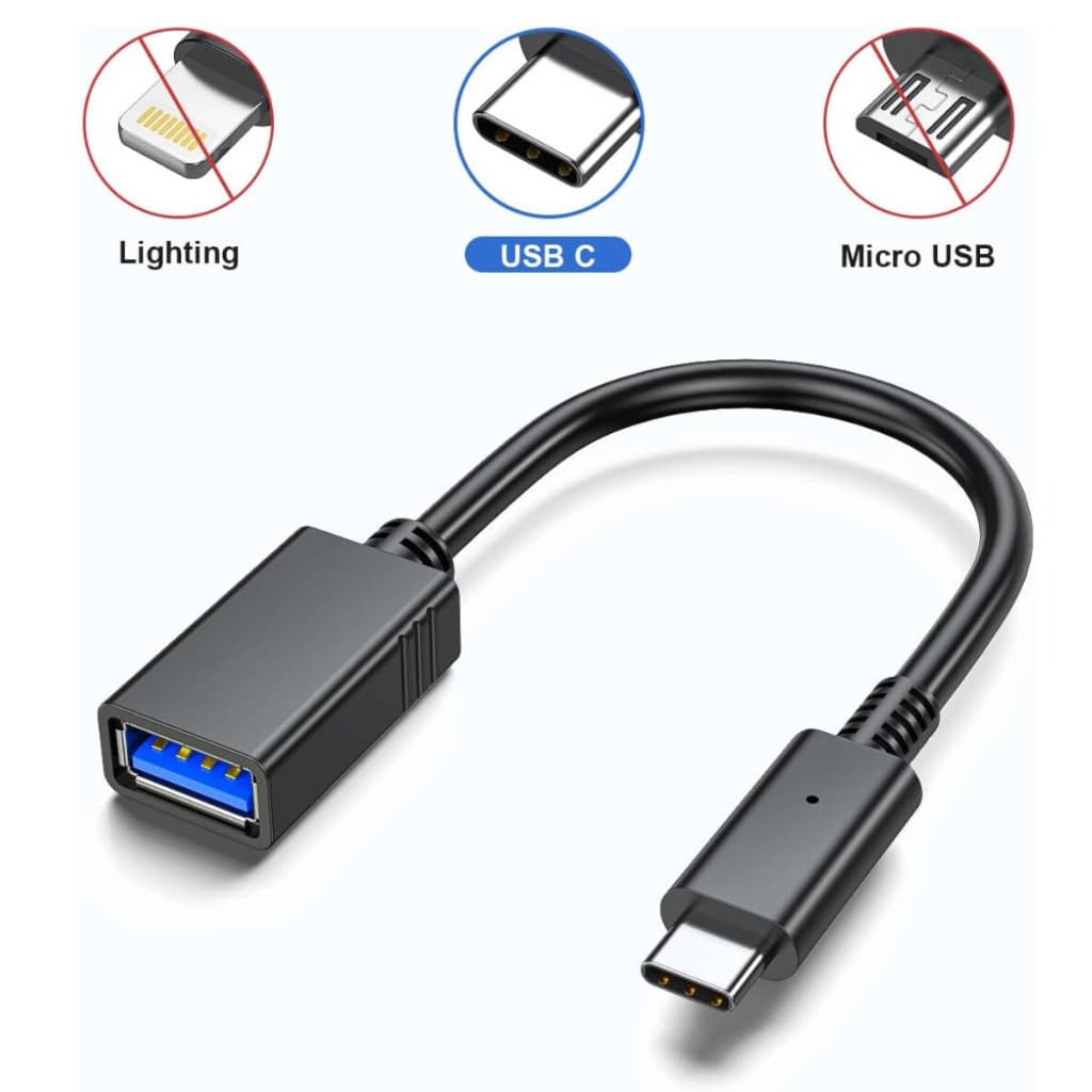 Cabo Adaptador OTG USB para Tipo C Mouse Teclado Pendrive USB-C USB-A Fêmea USB X Macho Tipo C