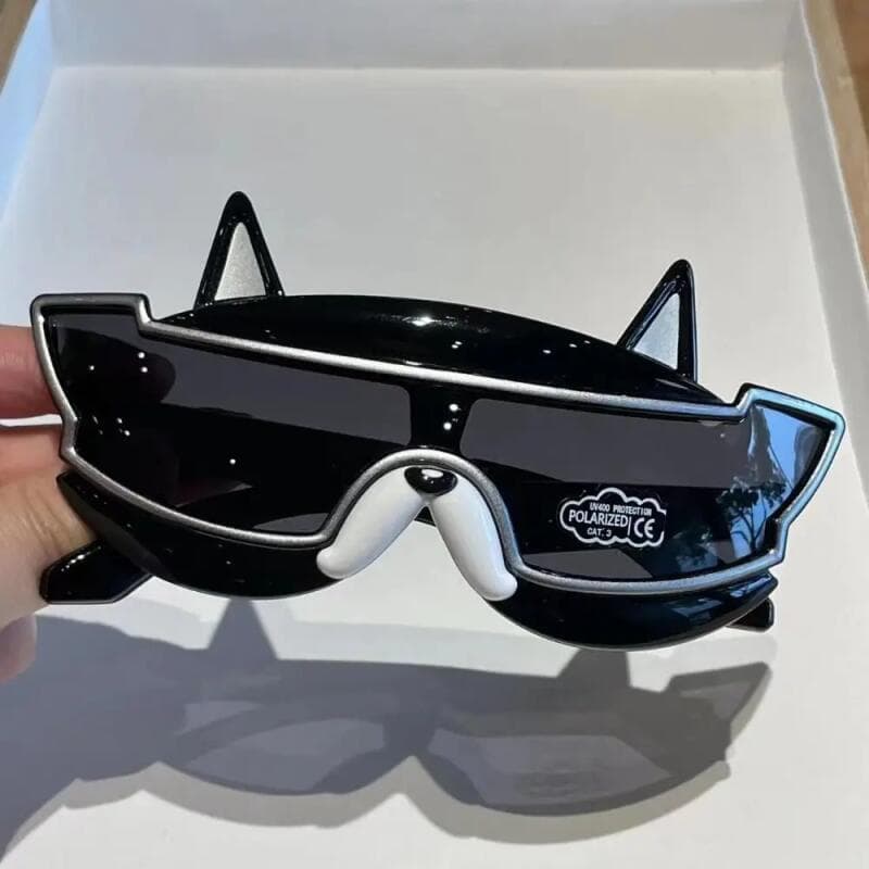 Óculos de Sol Esportivos para Crianças em Formato de Cão e Coelho, Óculos de Sol Coloridos para Meninos e Meninas com Pr