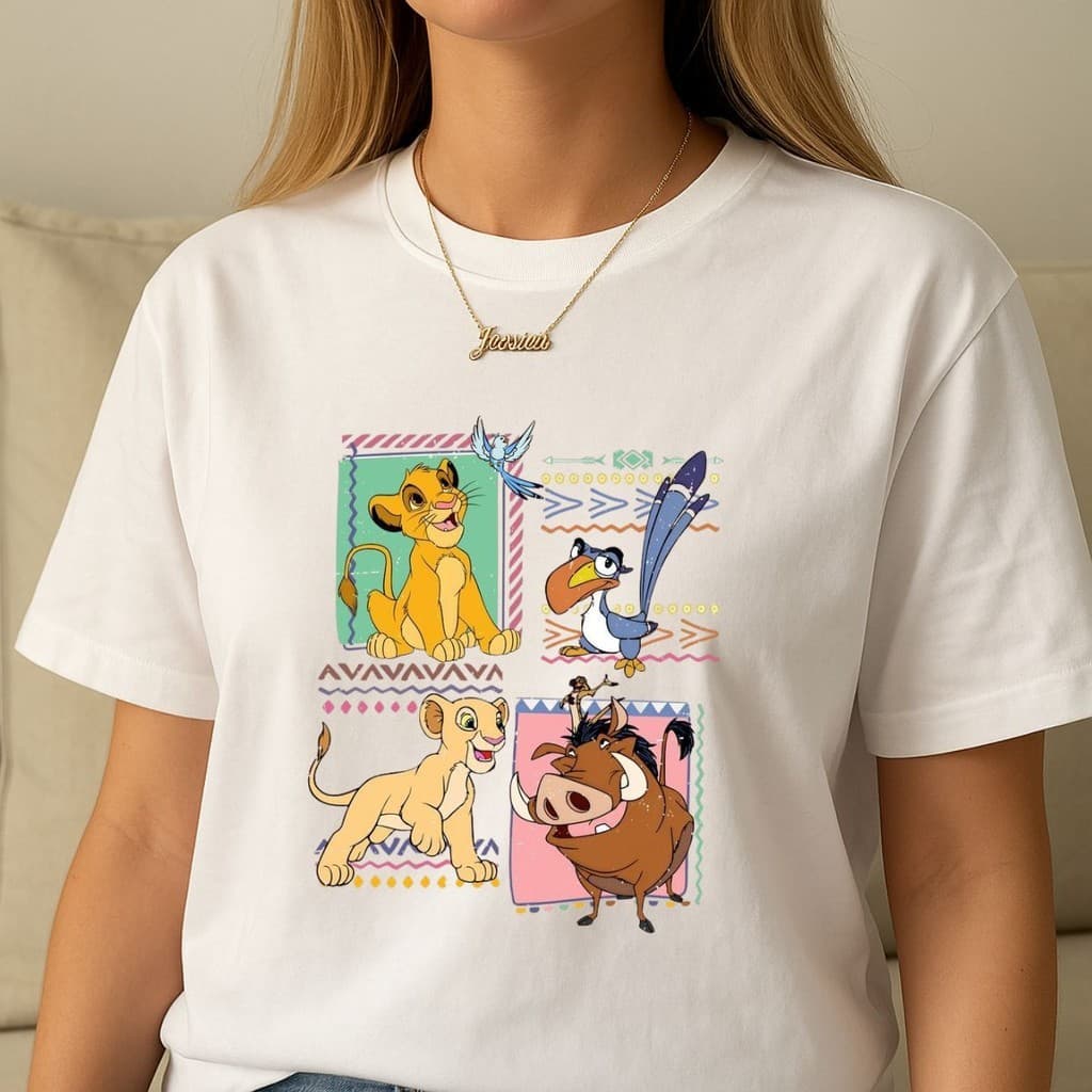 Camiseta Feminina T-Shirt Personagens Rei Leão Basica 100% Algodão Envio Imediato