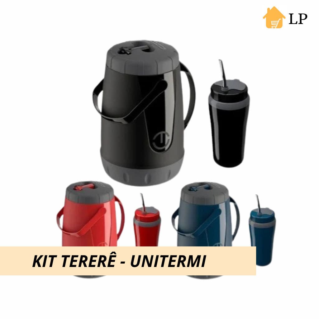 Jogo Tererê Garrafa Jarra Pavia Térmica 2,5 Litros Copo Térmico 650ml Cuia Bomba Mate Chimarrão Erva