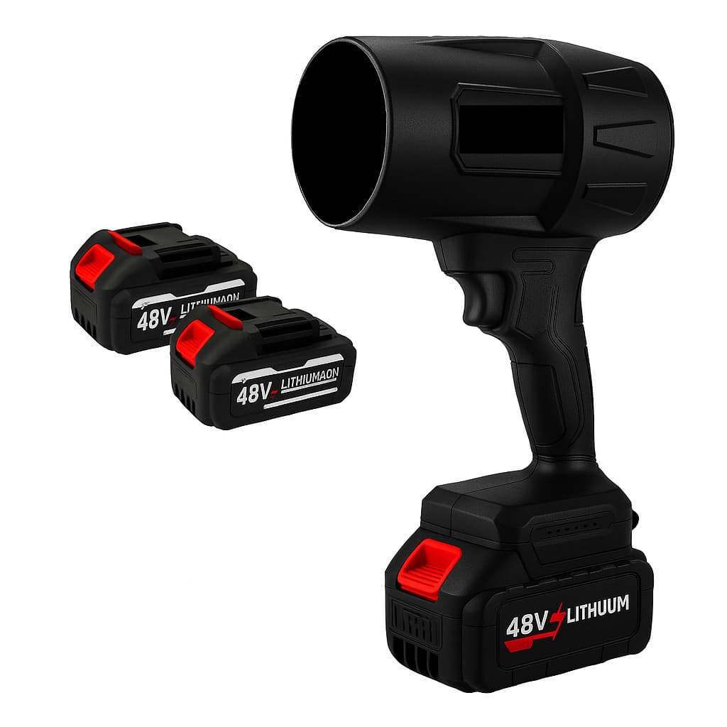 Soprador de Ar Super Potente Turbo Portátil Remove Folhas e Pó 2 Baterias Recarregáveis