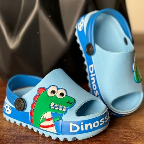 Babuche BEBE Chinelo Infantil Dino Slide Nuvem Papete Menino