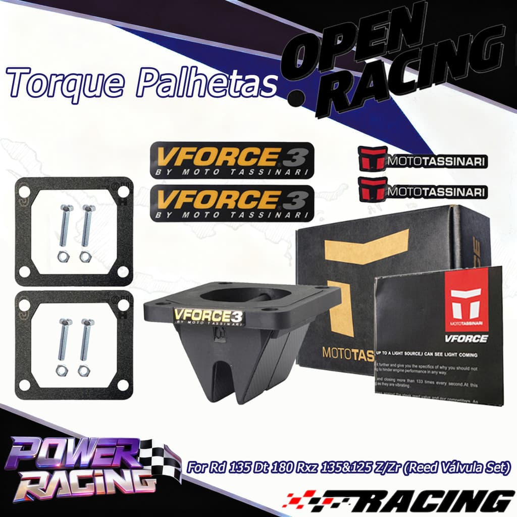 Piramide Torque Palhetas Valvula De Corrida Copiar Vforce 3 Para Rd 135 Dt 180 Rxz 135 & 125 Z / Zr (Reed Válvula Set)