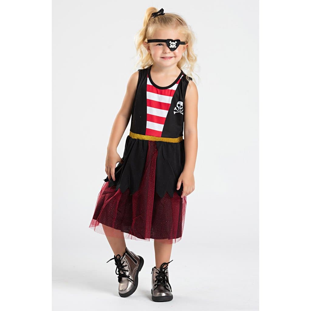 Vestido Fantasia Infantil Feminina Pirata