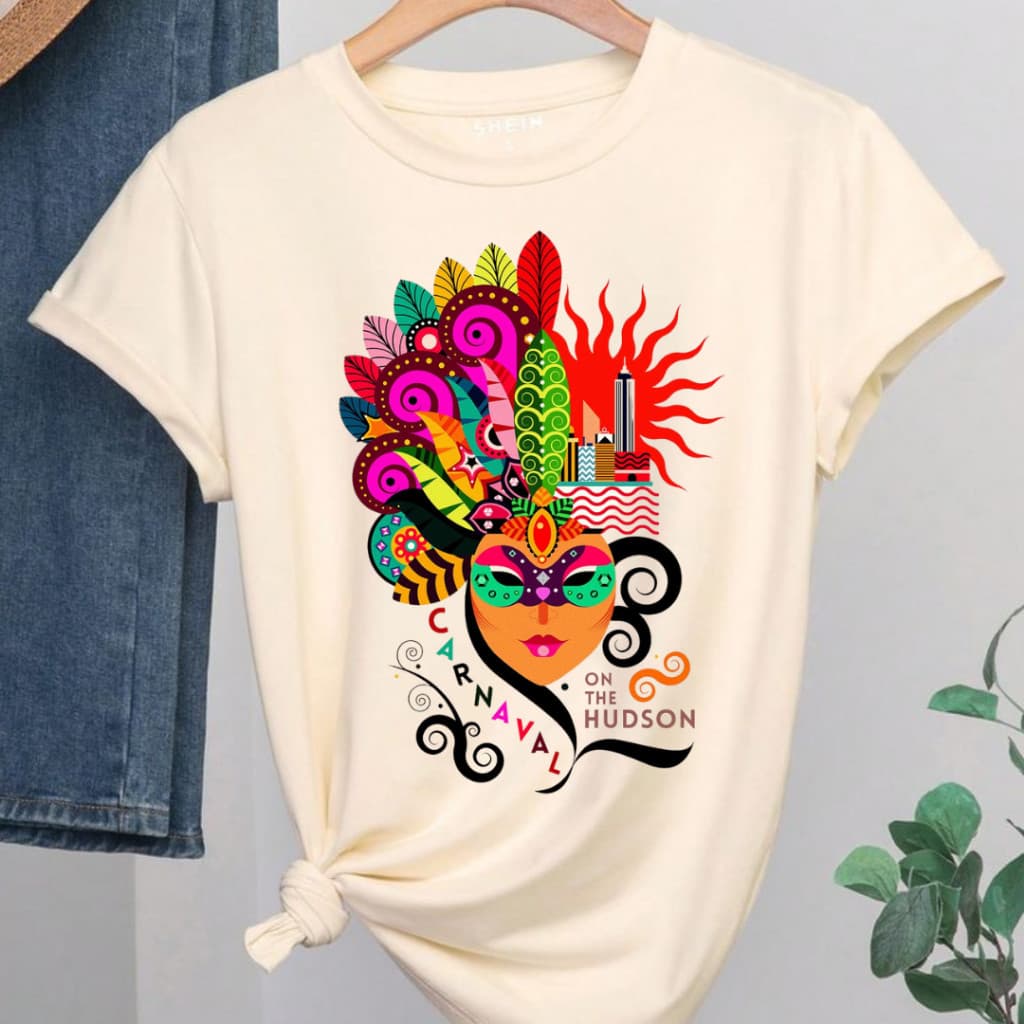 Camiseta Feminina e Masculina  Carnaval Bloquinho Personalizada Em Alta Leve Confortável