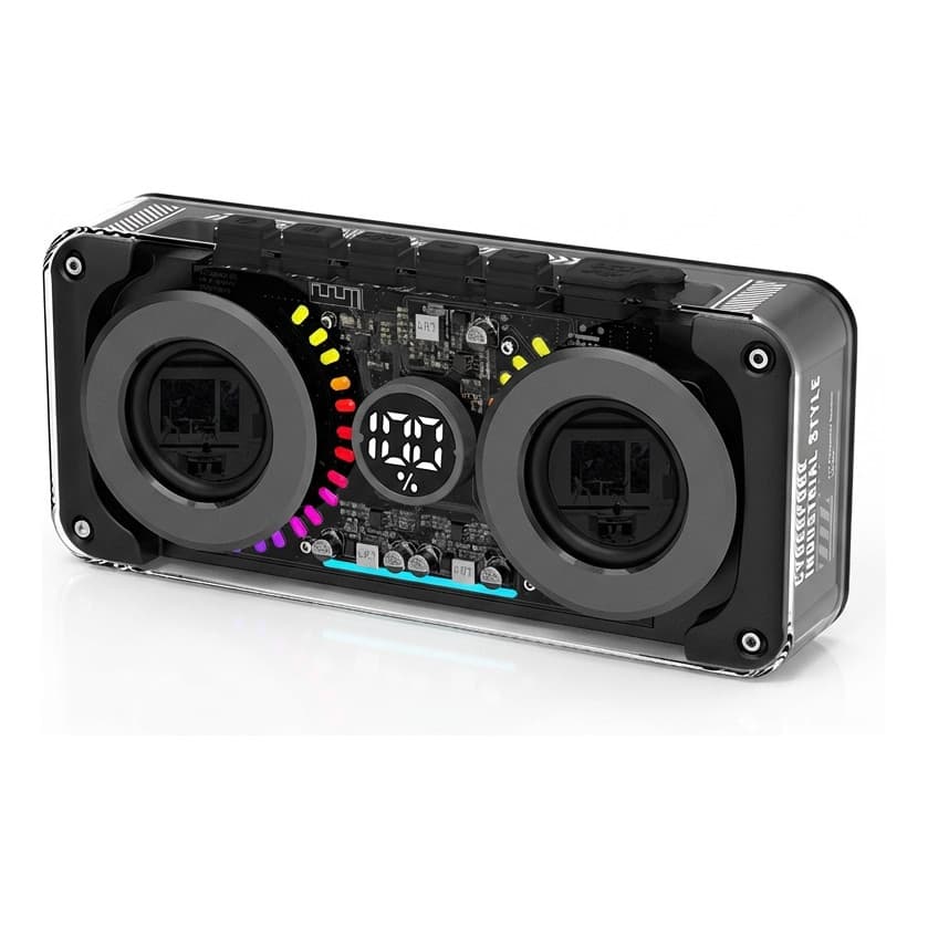 Caixa De Som Aikino 40w Potente Bluetooth Rgb 3200mah