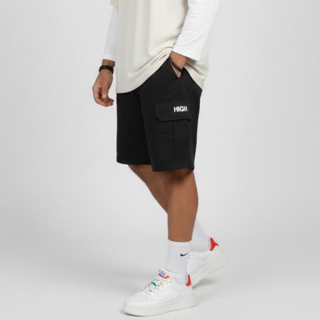 Shorts Bermuda Cargo STREET Masculino com Bolsos Lateral Sarja
