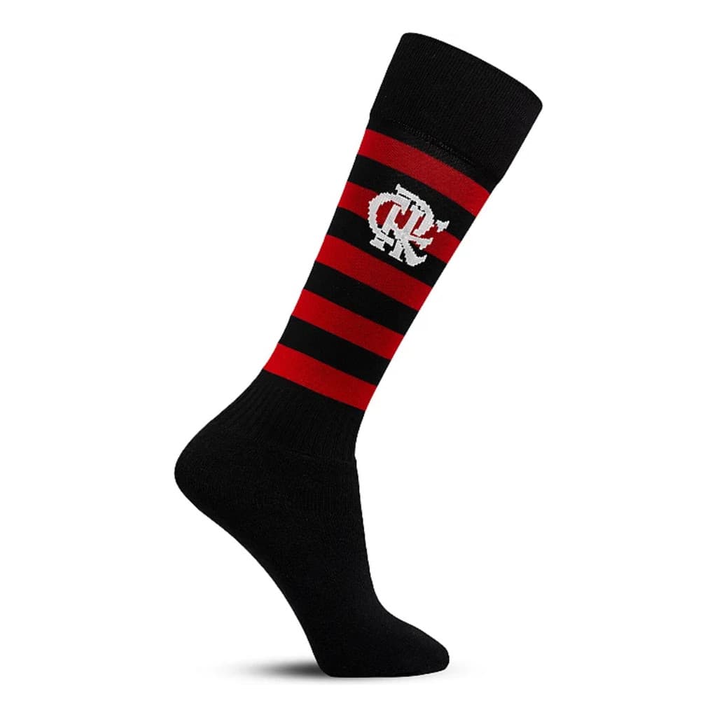 Meião Futebol Infantil Juvenil Rikam Flamengo Listrado 25 Ao 28