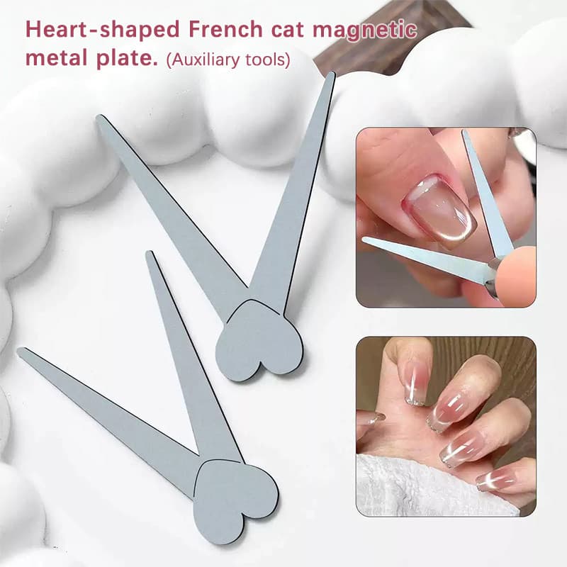 1pc Gato Ímã Ferramenta Auxiliar Linha Francesa , Amor-Coração , Efeito Coelho Acessórios Da Arte Do Prego Ferramentas