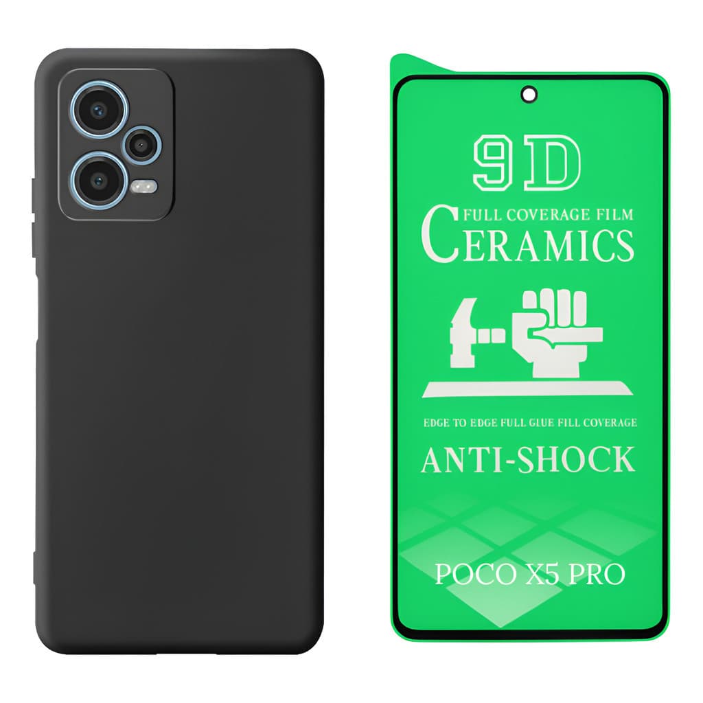 Capinha Aveludada P/ Poco X5 Pro 5g + Pelic. Cerâmica Anti Queda
