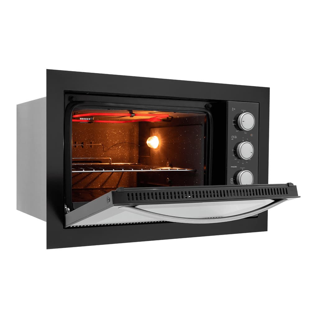 FORNO ELETRICO FISCHER FIT LINE EMBUTIR 48L PRETO 127V