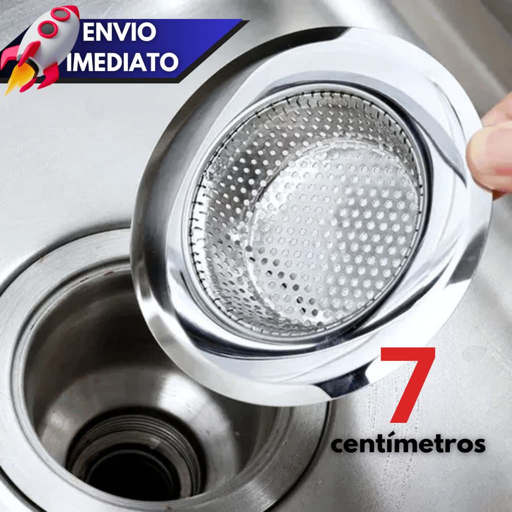 Kit 1/2/3 Ralo de Pia 7cm Aço Inox Protetor De Cuba Cozinha Compacta