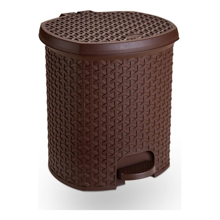 Lixeira Pedal Rattan 15 L Cozinha Banheiro Escritorio Café