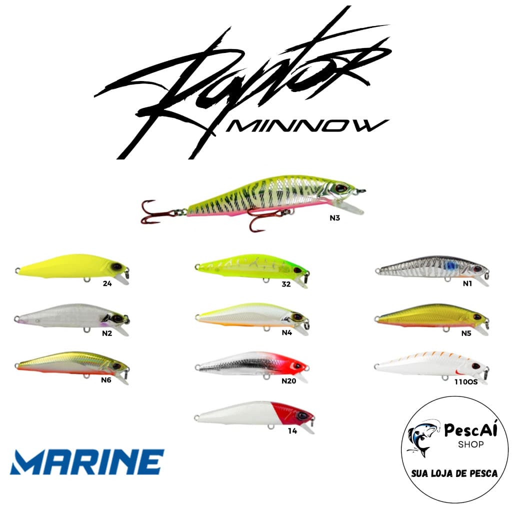 Isca Artificial - Marine Sports - Raptor 90 - Meia Água - Floating - 9 cm - 11 g - Tucunaré