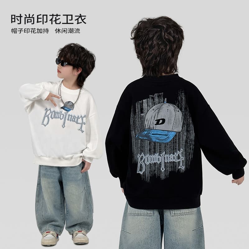 Meninos roupas infantis moda moletom estampado primavera outono roupas * 39735
