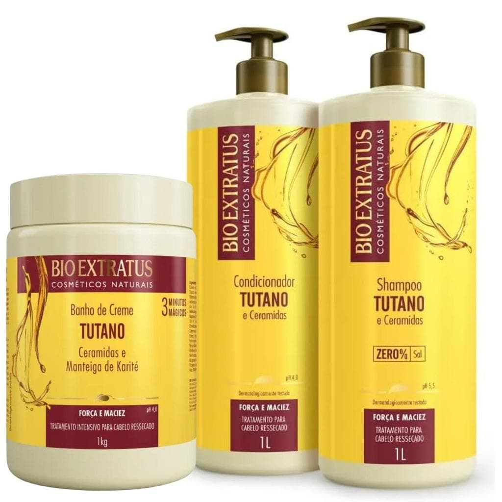 Bio Extratus Shampoo Condicionador Máscara Kit Tutano 1L/1kg