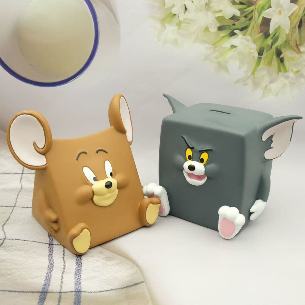 Cofrinho De Vinil Tom E Jerry , Caixa De Dinheiro Inquebrável De Desenho Animado , Presente Fofo Para Crianças