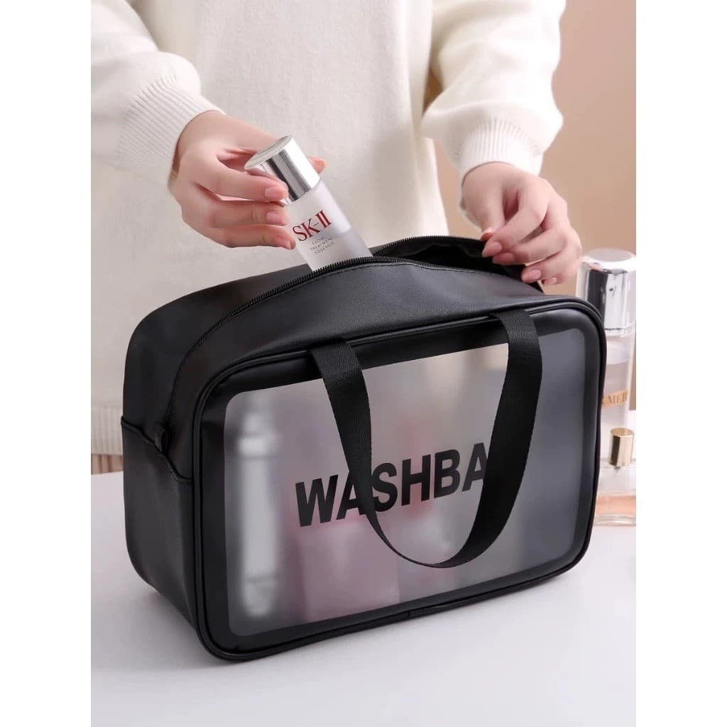 Necessaire Organizador Viagem Bolsa Maquiagem Impermeável Transparente Para Viajar