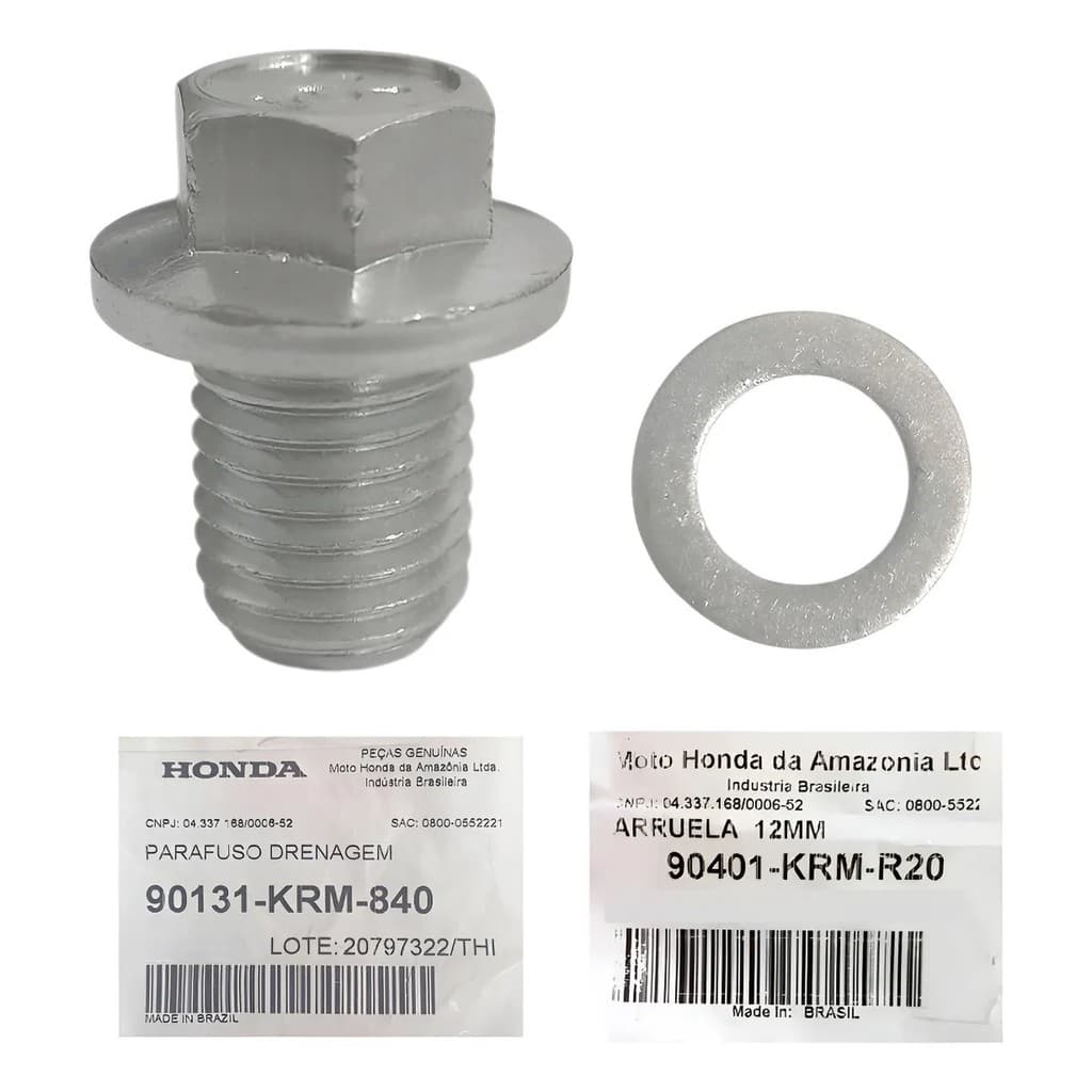 Kit Parafuso Bujão Óleo Pop 110 2016 a 2024 Honda