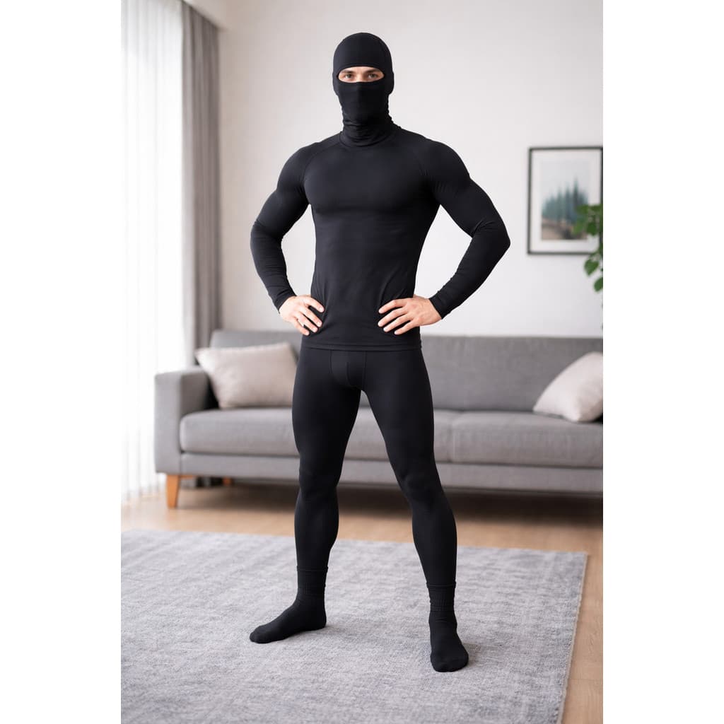 Camiseta Segunda Pele Térmica Inverno Calça Touca Ninja ROUPA TÉRMICA FORRADO LEGGING MASCULINO BIKE CICLISTA MOTO