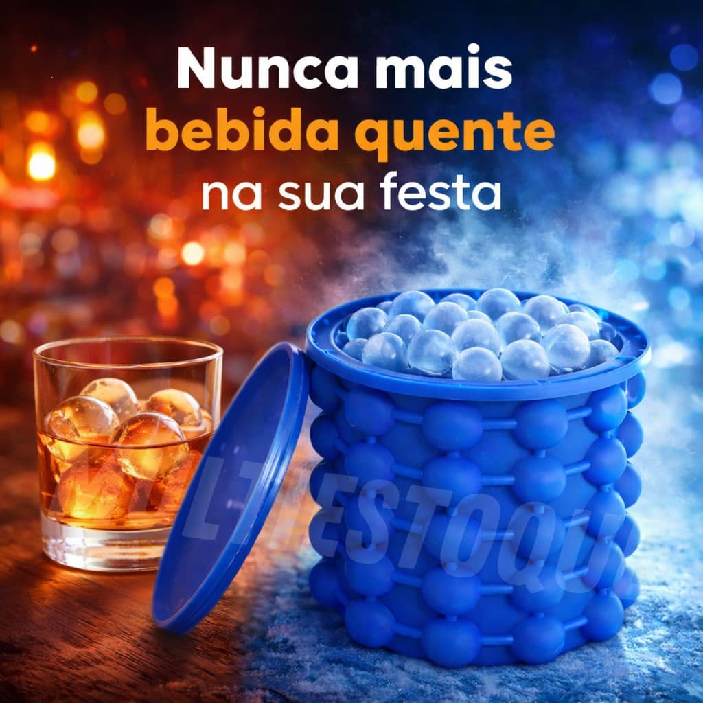 Balde de Gelo Silicone Térmico