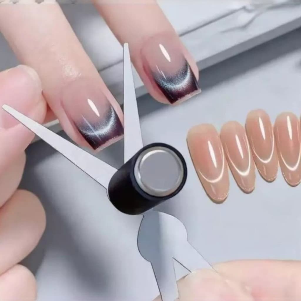 Ímã Magnético Efeito Francesinha para Esmalte em Gel Olho de Gato Nail Art