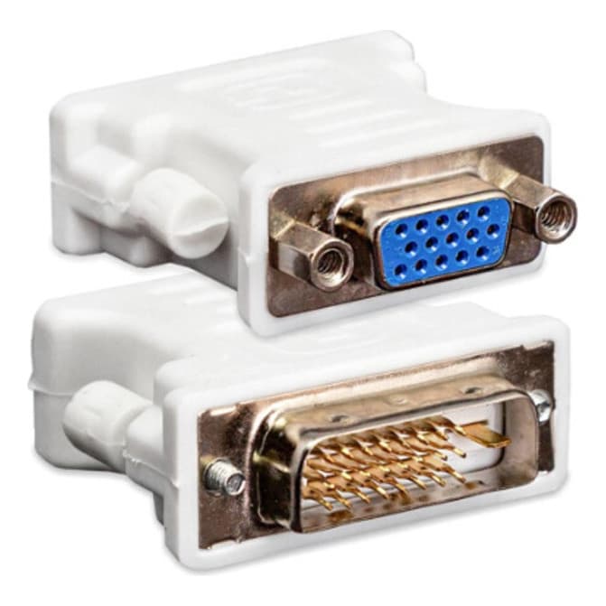 Adaptador Dvi-i 24+1 Pinos Macho Para Vga 15 Pinos Femea