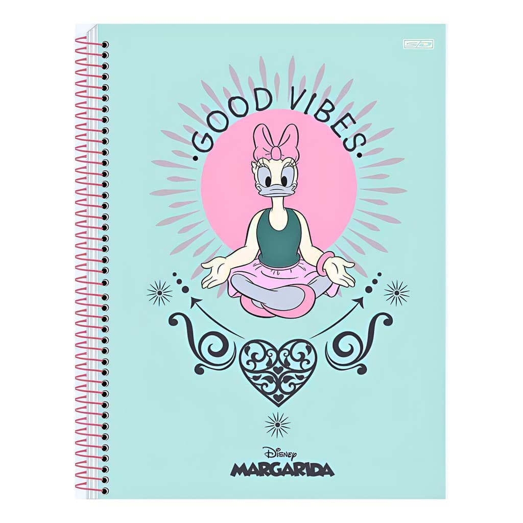 Caderno Universitario Margarida Disney 80fls Adesivos