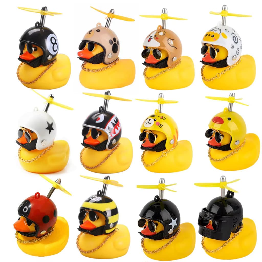 Patinho Jack da Zueira (Com Led) - Pato de Borracha Decora Bike Moto VARIADOS