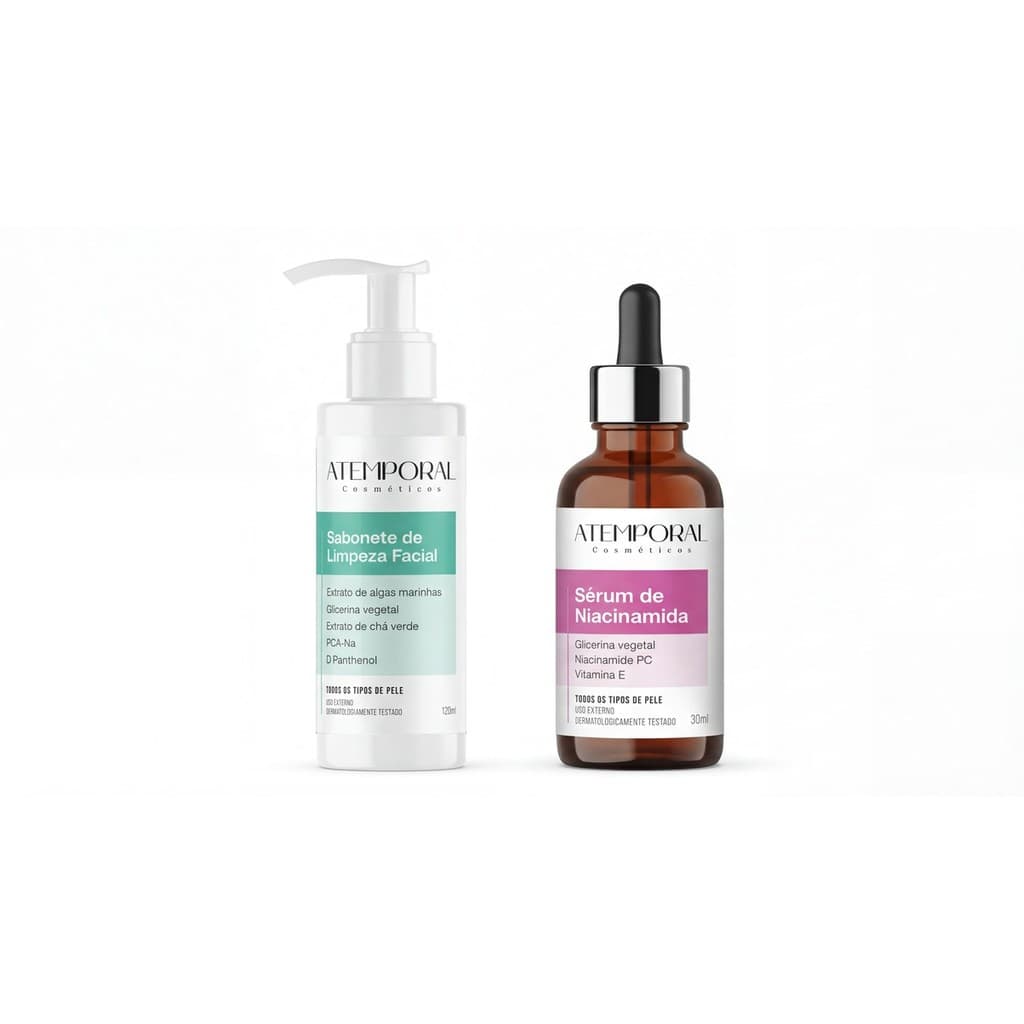 Kit Anti Oleosidade Anti Acne Anti Cravos Gel + Serum