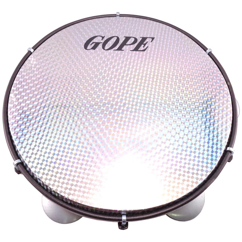 Pandeiro Gope 631PFH Madeira 10 Polegadas Pele Holográfica