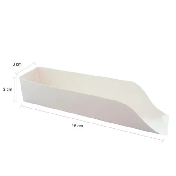 Embalagem Churros Branca TAM (15x3x3cm) 100 unid