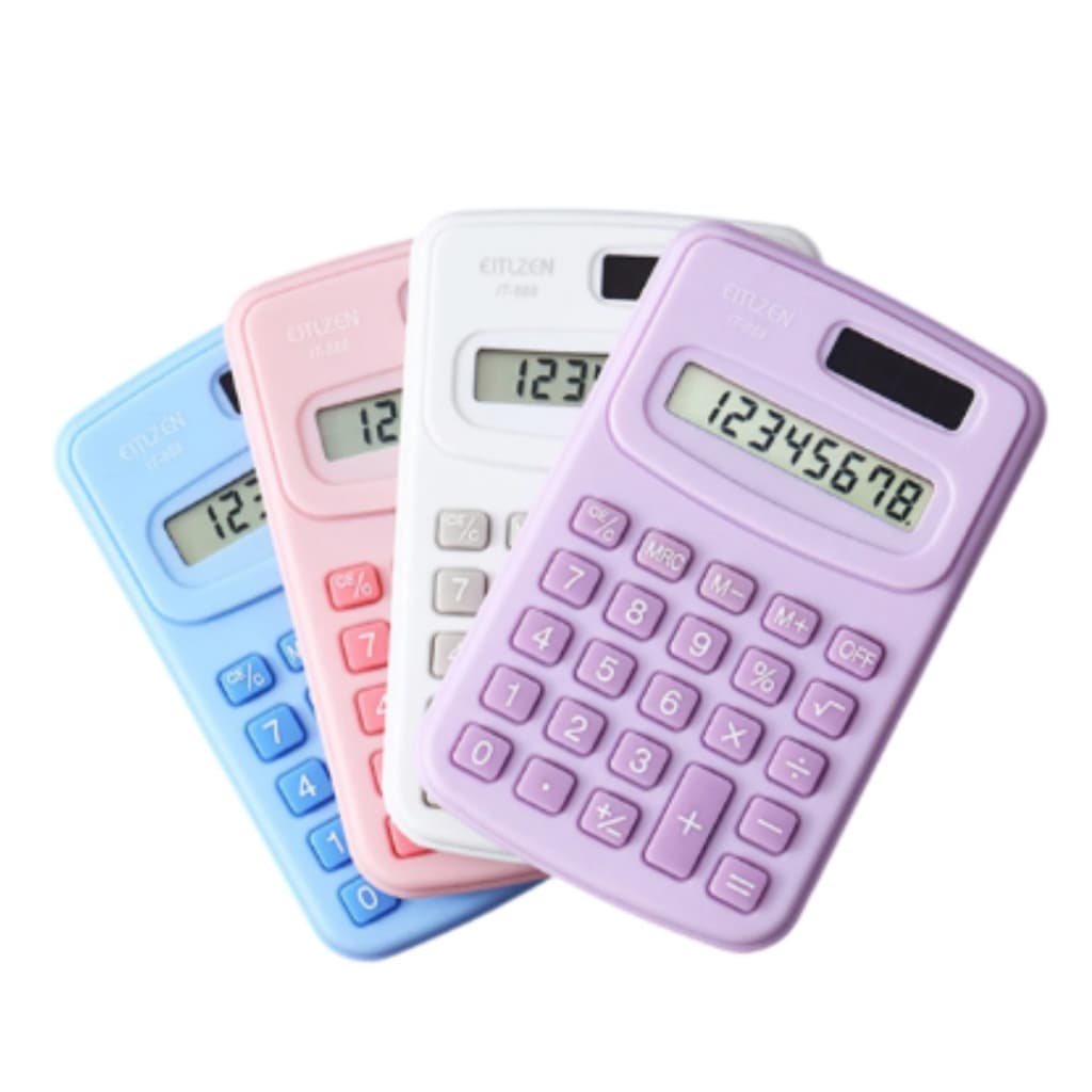 Kit 3/5/10pcs Mini Calculadora De Bolso Portátil 8 Dígitos Plástica Matemática Cores Misturadas Alta Qualidade