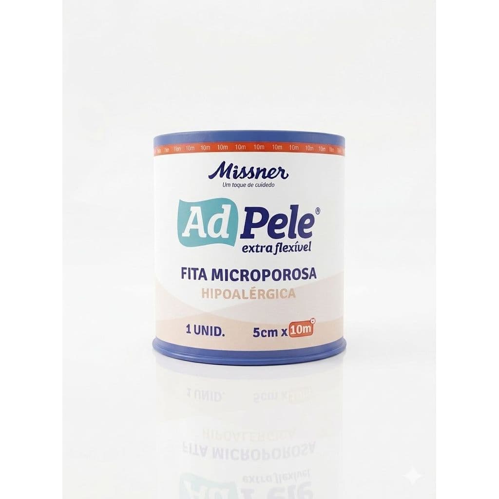 Fita Microporosa branca 5cmx10m Hipoalérgica Extra Flexível Curativo AdPele Missner