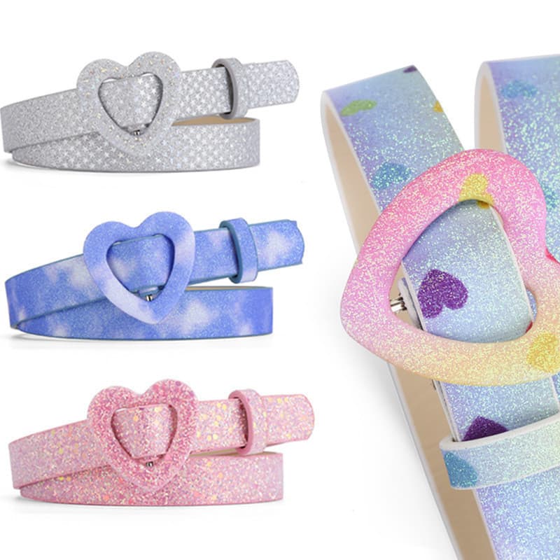 Nova Moda Fivela Do Amor PU Agulha Cintura Decoração Casual Sentido Sênior Mesmo Cinto Infantil Para Crianças