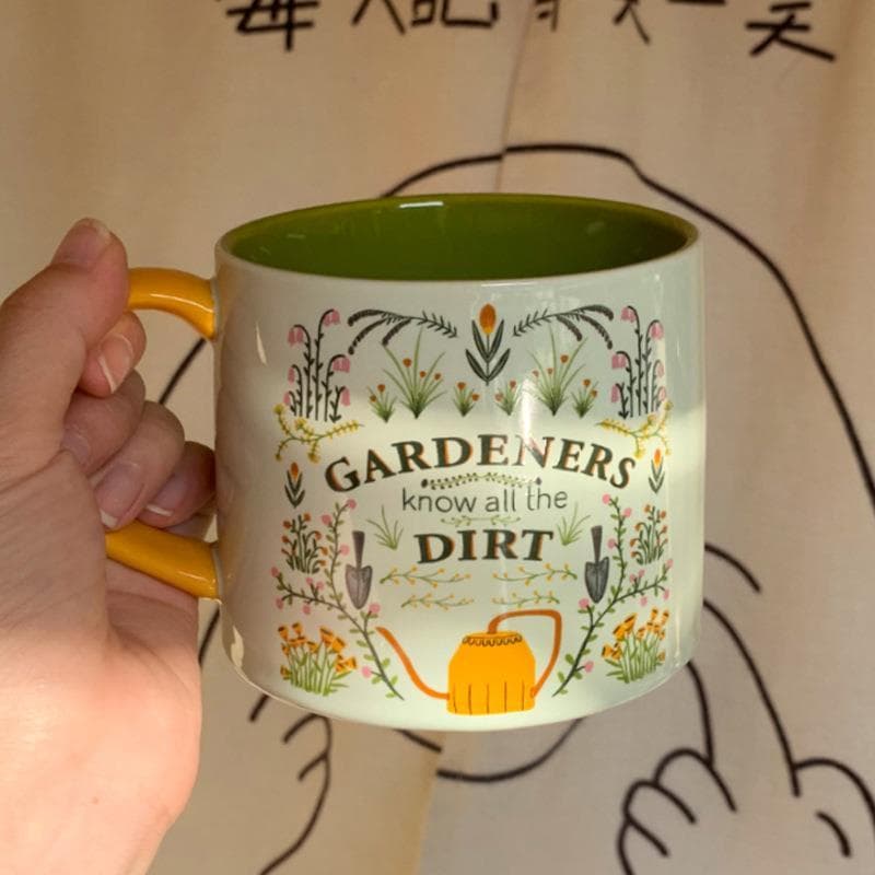 Ins copo de alto valor feminino nicho criativo copo de cerâmica doméstico leite café da manhã copo bebendo caneca de cas