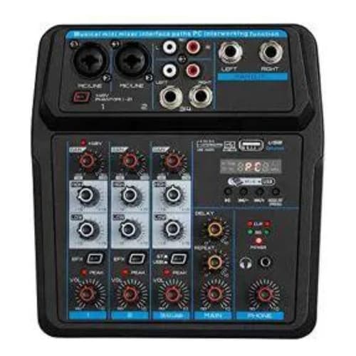 Mesa De Som 4 Canais Boxx U4 Interface Otg Para Gravações