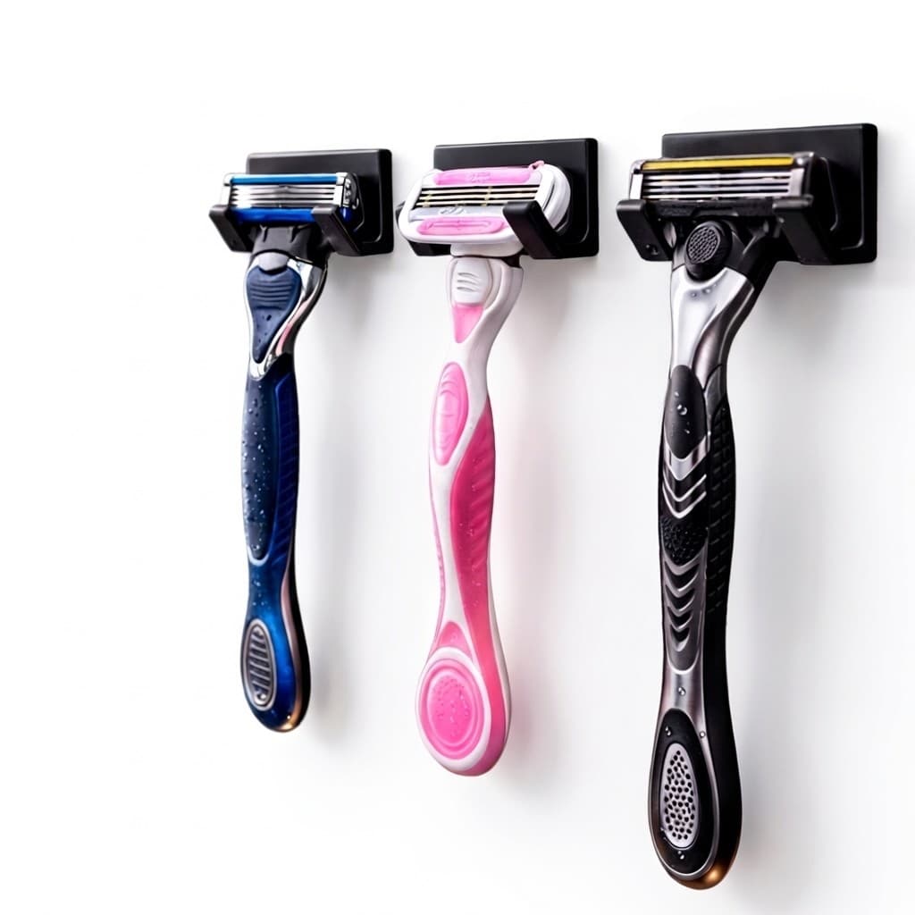 Suporte para Barbeador Gillette Prestobarba – Porta Gilete de Parede com Fita