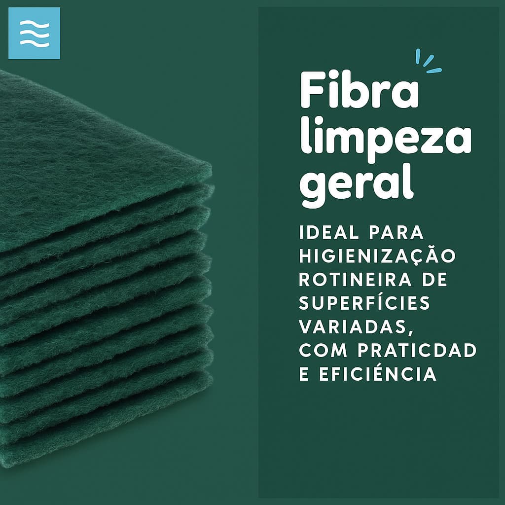 Kit Fibra Limpeza Geral Verde 26cm × 10cm – Multiuso para Piso, Parede, Bancada Kit 5 até 30 Unidades