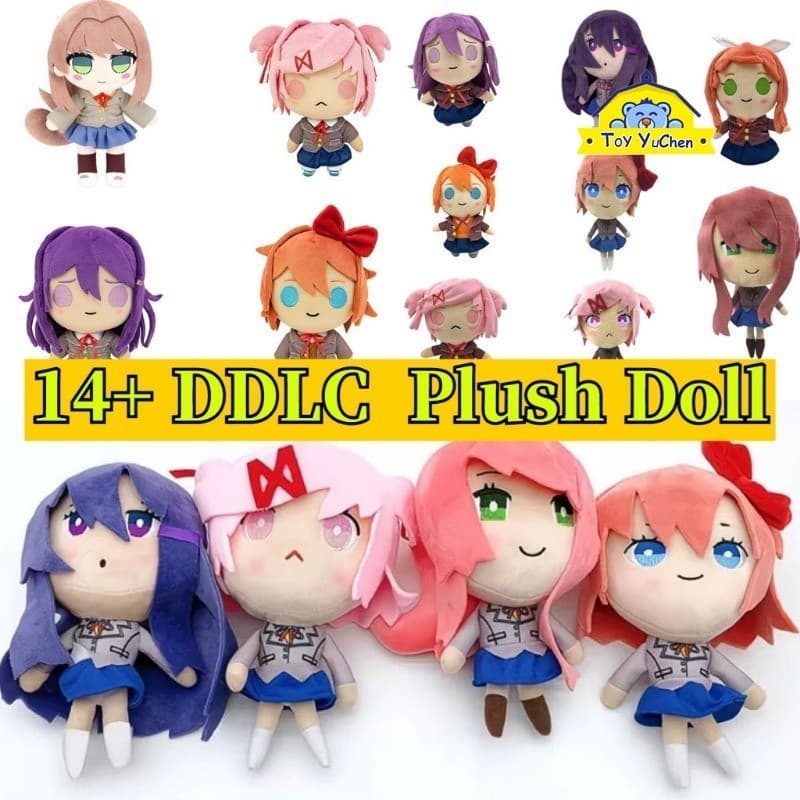 Doki Literatura Clube Monika Natsuki Sayori Yuri Boneca De Pelúcia 14 + Coleção Fofa Adequada Para Mais De 14 Crianças