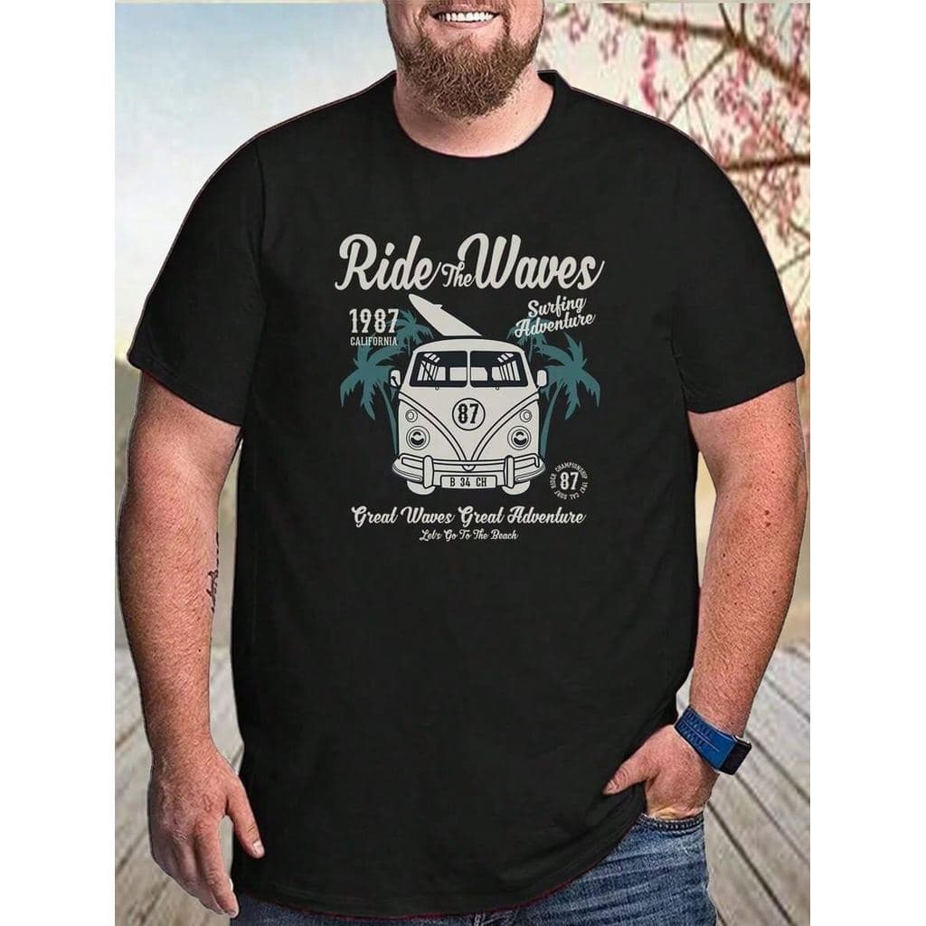 Camiseta Masculina Plus Size Ride THE Roupas Tamanho Grande Varias Cores 100% Algodão Pronta Entrega Basica Casual