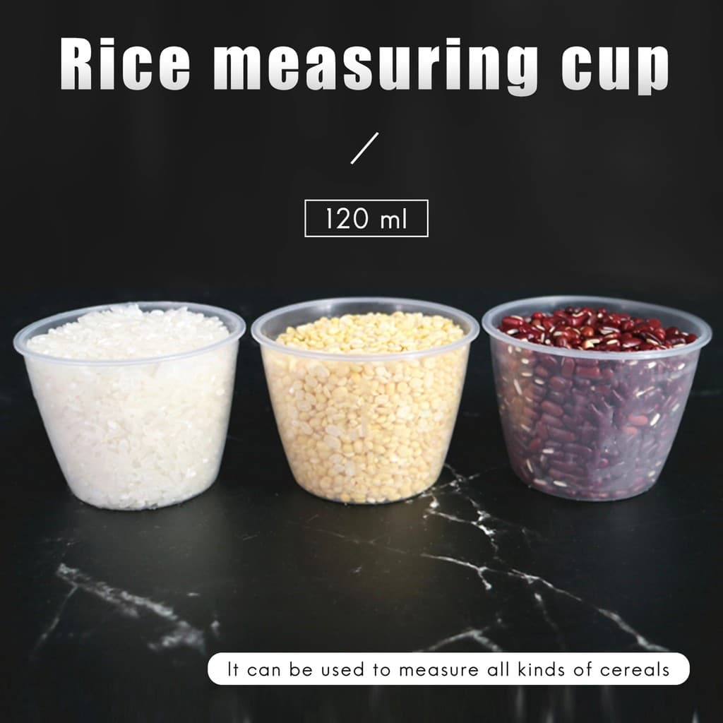 Copo Medidor De Arroz Elétrico Plástico 120ml 2pcs Branco Transparente