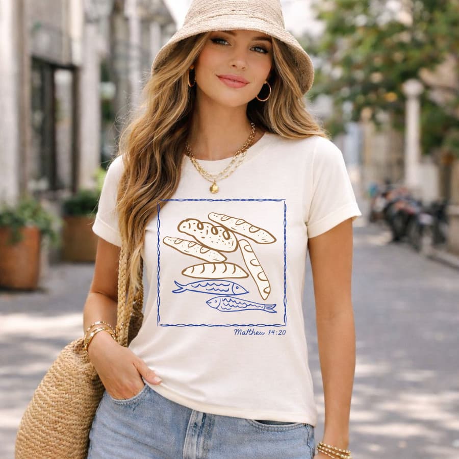 Camisa Cristã Moderna Com Mensagem Bíblica Blusa Católica Religiosa Evangélica Camisa Gola Redonda Tecido Algodão