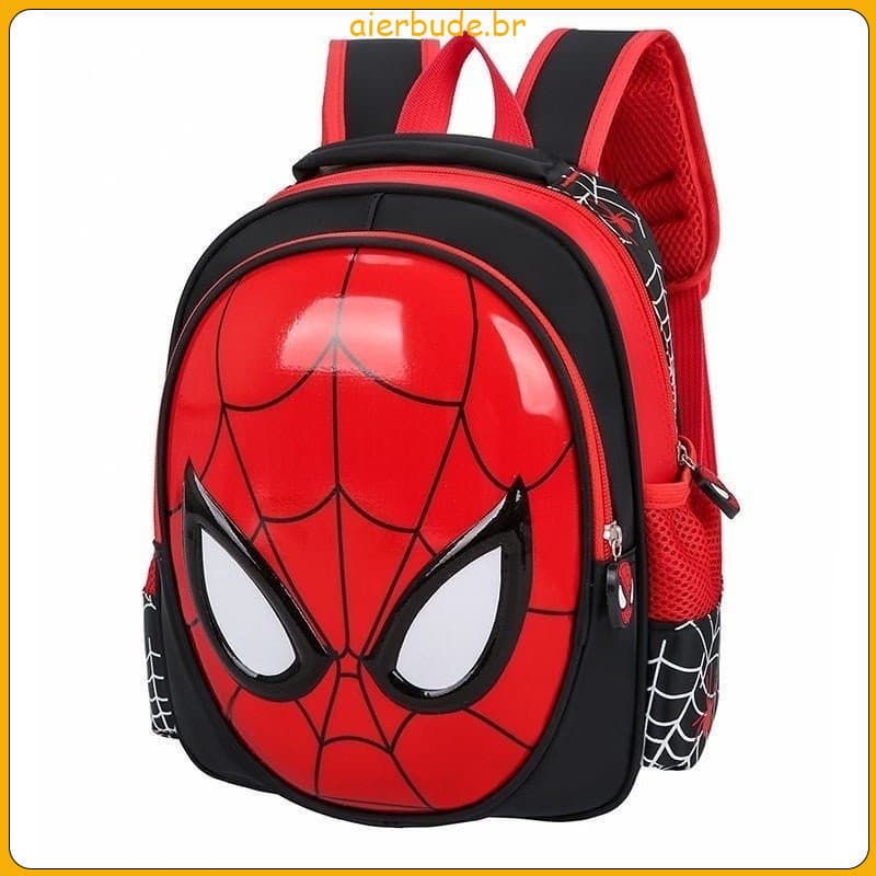 Mochila Escolar de Jardim de Infância 3D do Homem-Aranha para Crianças Preto/Azul 9UBZ NXWB