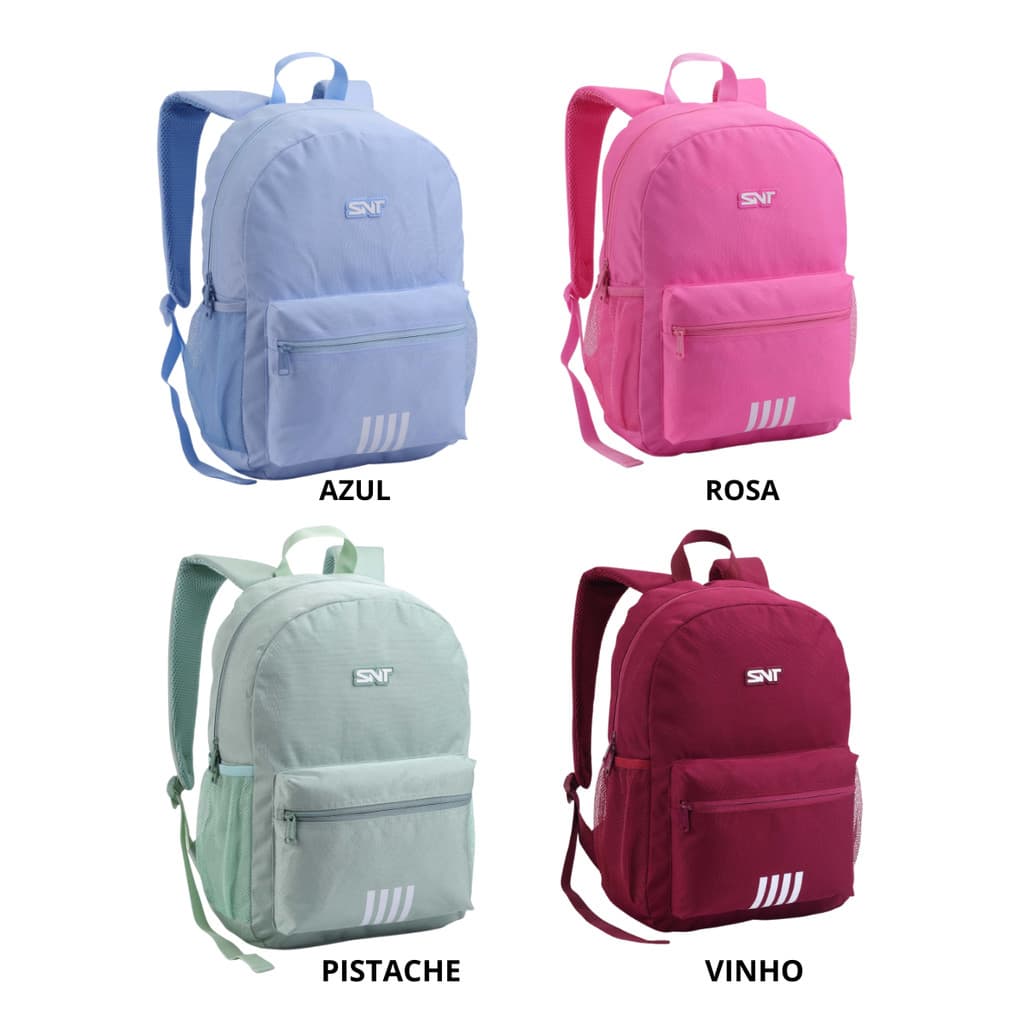 Mochila Escolar Juvenil Unissex Costas Color Seanite
